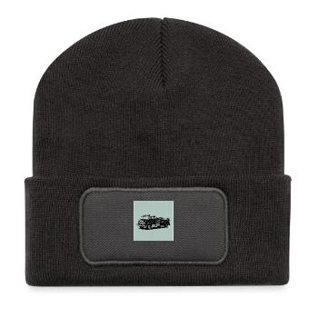Fire truck: Fast, strong and in action - Recycled Patch Beanie - dark grey - Front