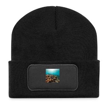 Coral reef - Recycled Patch Beanie - black - Front