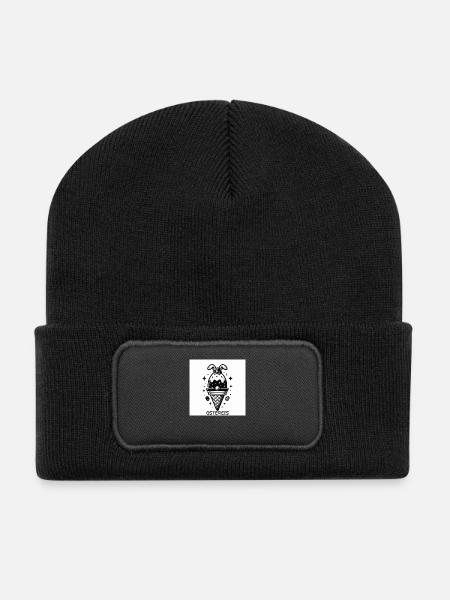 Ostern Eis - Recycelte Patch Beanie - Schwarz