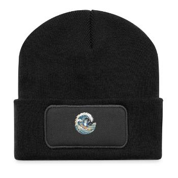 Vague Cat - Recycled Patch Beanie - black - Front