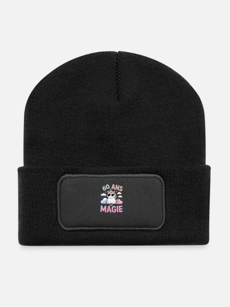 60 ans de magie - Beanie recyclé à patch - noir