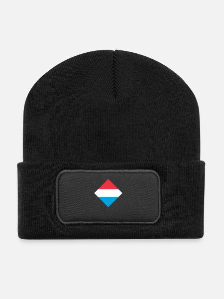 Luxemburg - Recycelte Patch Beanie - Schwarz