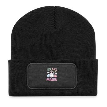 49 ans de magie - Beanie recyclé à patch - noir - Devant