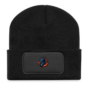 Dragon – Blaze Fury | Urban Zodiac Mascot - Recycled Patch Beanie - black - Front