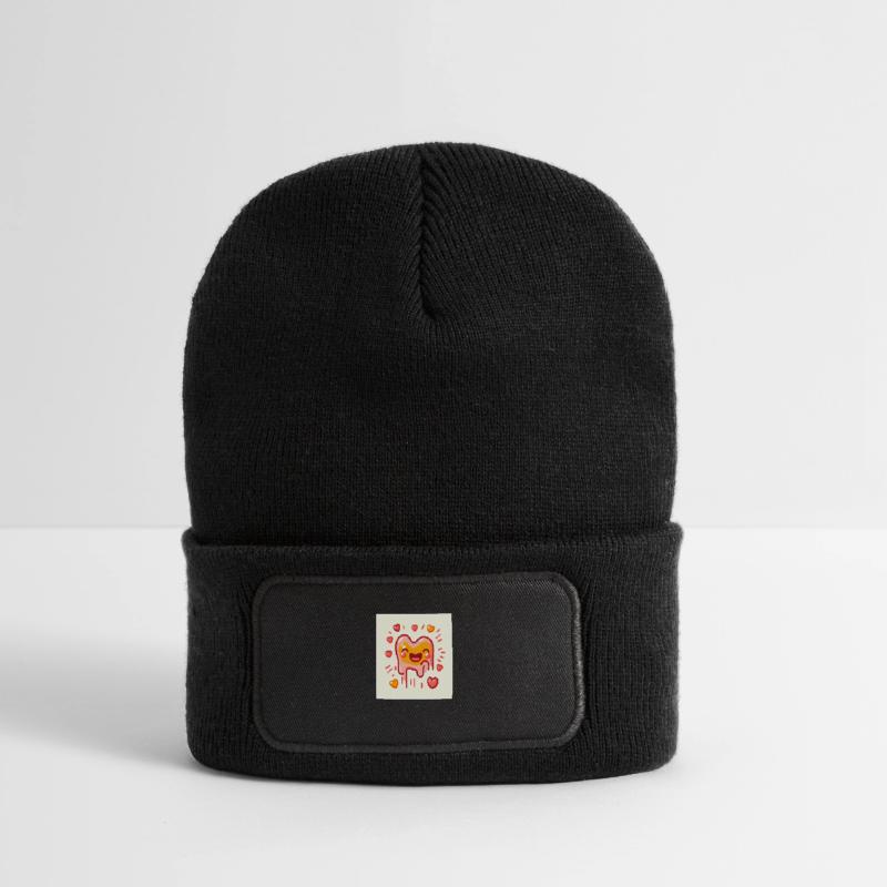 Bespritztes eisiges Herz Recycelte Patch Beanie