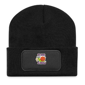 je suis a fond humour dôles - Beanie recyclé à patch - noir - Devant