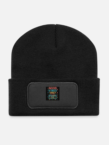 Vibes only - Recycled Patch Beanie - black