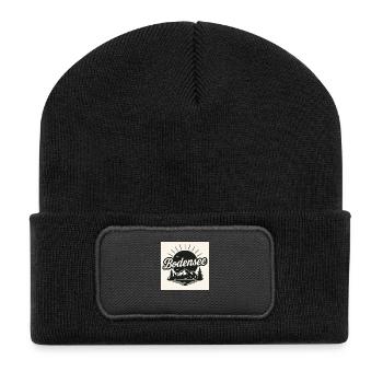 Bodensee - Recycelte Patch Beanie - Schwarz - Vorne