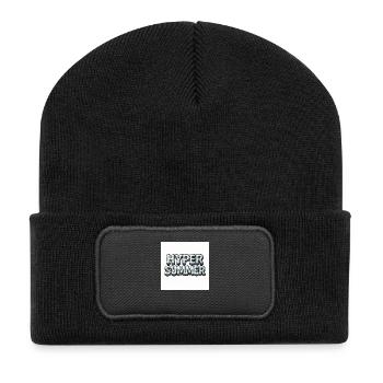 HYPER SUMMER – Sommer im großen Stil - Recycelte Patch Beanie - Schwarz - Vorne