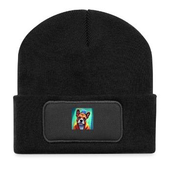 Love me tender - Beanie recyclé à patch - noir - Devant