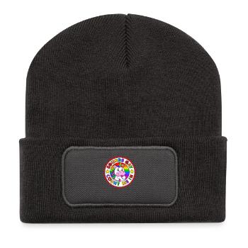Süßes Einhorn "Klingt schwul, zähl mich dazu" - Recycelte Patch Beanie - Dunkelgrau - Vorne