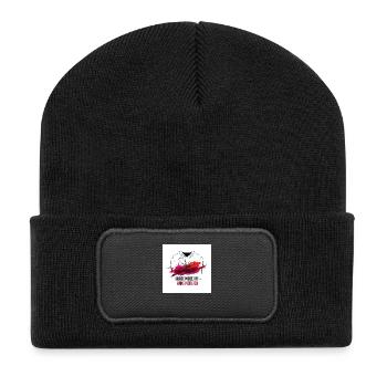 Nurse off duty - Recycelte Patch Beanie - Schwarz - Vorne