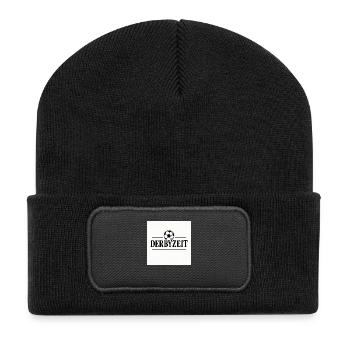 Derby! - Recycelte Patch Beanie - Schwarz - Vorne
