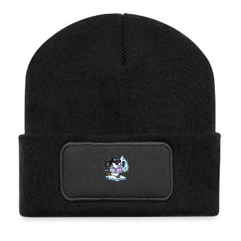 Bande dessinée Pingouin cool - Beanie recyclé à patch - noir - Devant