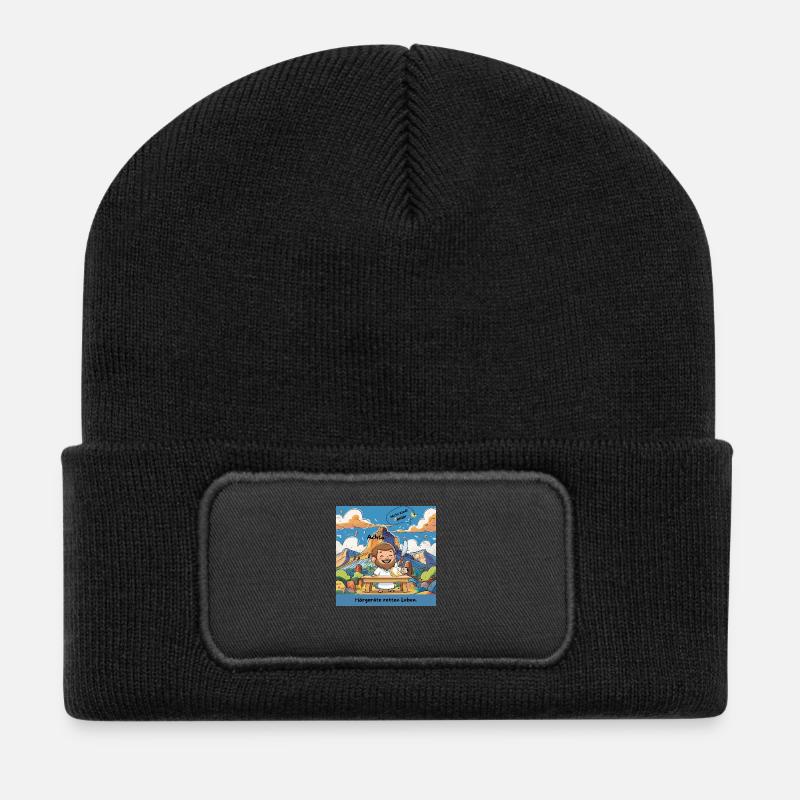 Hörgeräte retten Leben. - Recycelte Patch Beanie - Schwarz