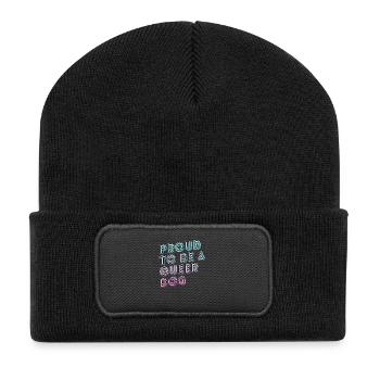 Proud to be a Queer Dog Neon Shirt - Recycled Patch Beanie - black - Front