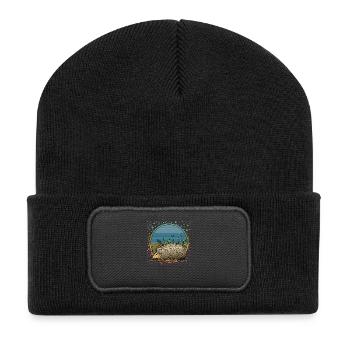 Igel - Recycelte Patch Beanie - Schwarz - Vorne