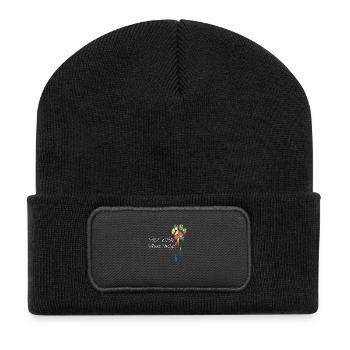 Pawsitive-Vibes Positive Vibes - Recycelte Patch Beanie - Schwarz - Vorne