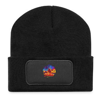 Palma Capital Mallorca Silhouette Cadeau - Beanie recyclé à patch - noir - Devant