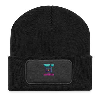Trust Me – I'm a 3D Printer - Recycelte Patch Beanie - Schwarz - Vorne
