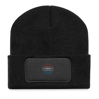 geo_dotsphere_luxembourg_3c01 - Recycled Patch Beanie - black - Front