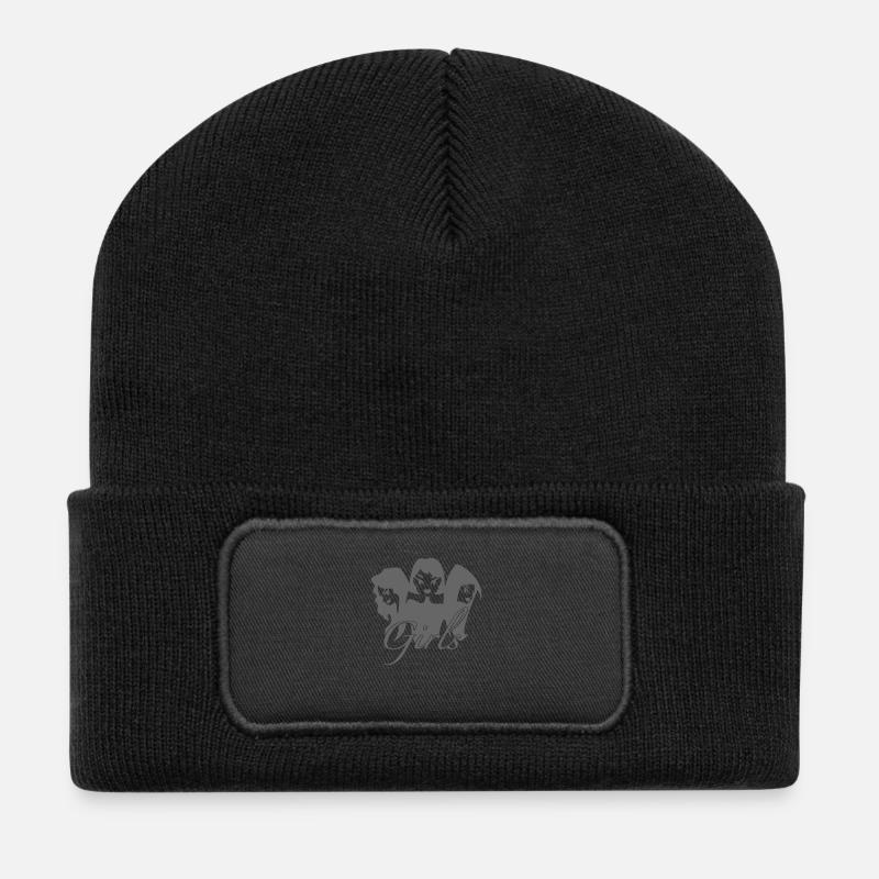 girls - Recycelte Patch Beanie - Schwarz