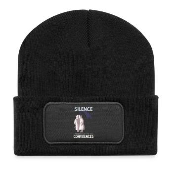 SiLENCE.. on vous écoute! (Style 1) - Beanie recyclé à patch - noir - Devant