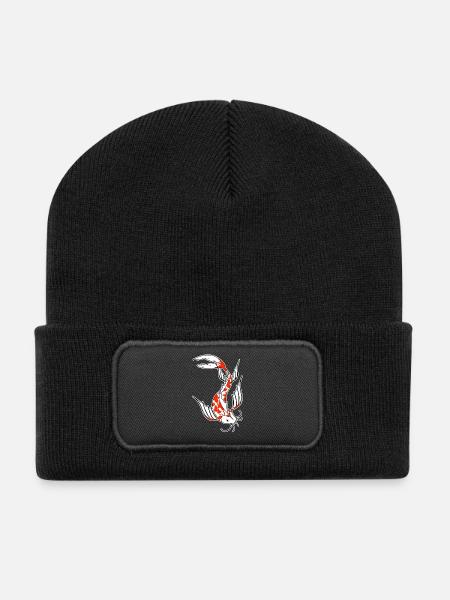 koi - Recycelte Patch Beanie - Schwarz
