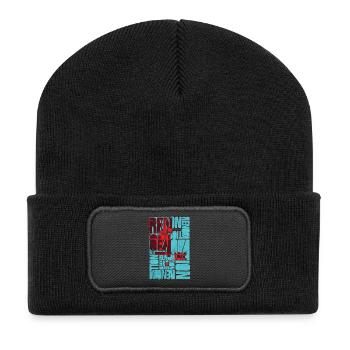 shirt, conception, t-shirt - Beanie recyclé à patch - noir - Devant