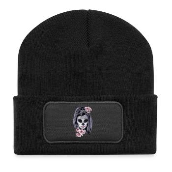 La Catrina - Day of the Dead - Recycled Patch Beanie - black - Front
