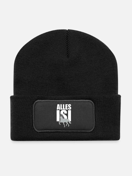 ALLES ISI - Recycelte Patch Beanie - Schwarz