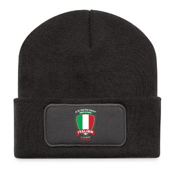 Italien Parfait - Beanie recyclé à patch - charbon - Devant