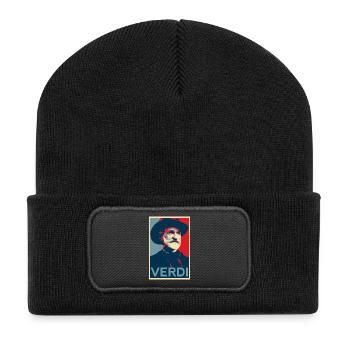 Giuseppe Verdi - Beanie recyclé à patch - noir - Devant