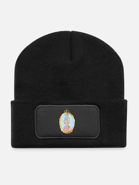 Queen Elizabeth II - Beanie recyclé à patch - noir