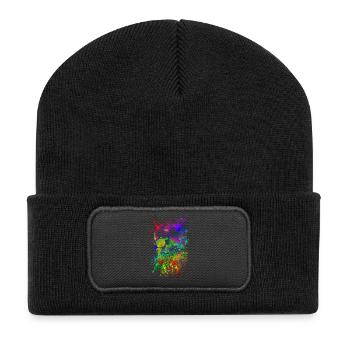 Skull, Skull, Art, Many Colors, Gothic - Recycled Patch Beanie - black - Front