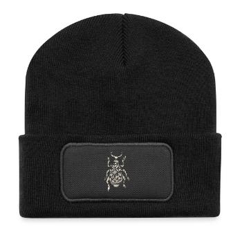Rüsselkäfer - Recycelte Patch Beanie - Schwarz - Vorne