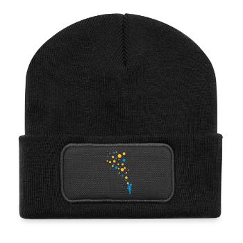 Love color bubbles - Beanie recyclé à patch - noir - Devant