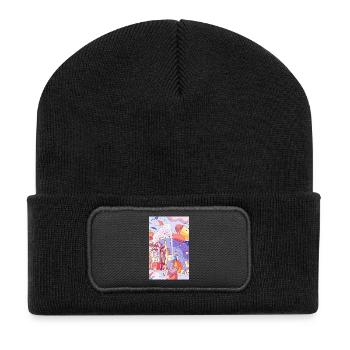 Love in the City 2 - Recycelte Patch Beanie - Schwarz - Vorne