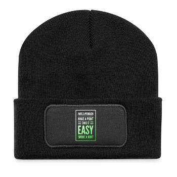 Have a Problem...Joint - Recycelte Patch Beanie - Schwarz - Vorne
