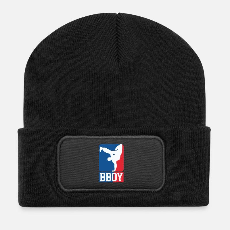 Breakdance B-Boy Streetdance Design Hip Hop Dance - Recycelte Patch Beanie - Schwarz