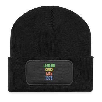 Legende seit Mai1976 - Recycelte Patch Beanie - Schwarz - Vorne