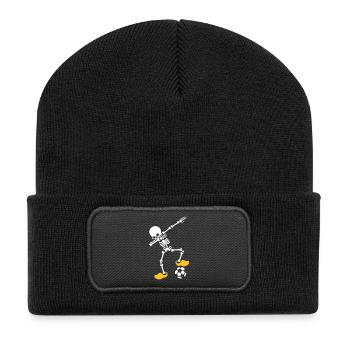 Dab dabbing squelette Pays-Bas Orange Championnat d’Europe de football - Beanie recyclé à patch - noir - Devant