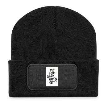 COURAGE, LOVE, TRUTHFULNESS - Recycled Patch Beanie - black - Front