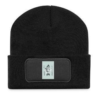was cookst du? - Recycelte Patch Beanie - Schwarz - Vorne