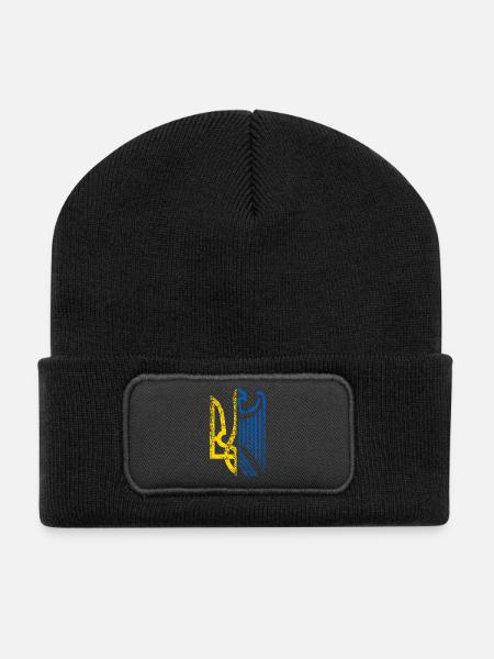 Ukraine Deutschland Freundschaft - Recycelte Patch Beanie - Schwarz