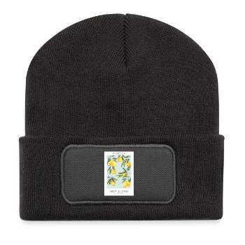 Zitronen - Recycelte Patch Beanie - Dunkelgrau - Vorne