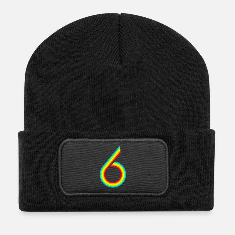 Schon 6 Jahre! - Recycelte Patch Beanie - Schwarz