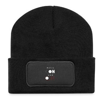 Musique ON/OFF — Contraste Guerrier - Beanie recyclé à patch - noir - Devant