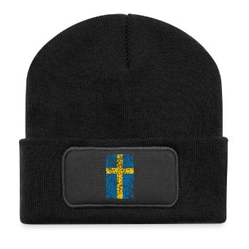 Sweden Vintage - Recycled Patch Beanie - black - Front