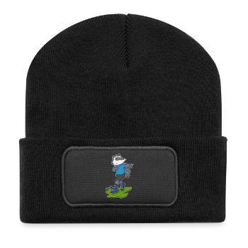 Waschbär Inline skating Inline skates - Recycelte Patch Beanie - Schwarz - Vorne